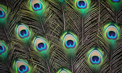 Peacock feather backgrounds, vibrant
