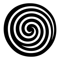 Black abstract swirl or spiral element  icon 