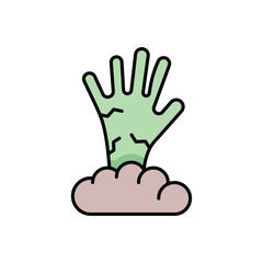 Obraz premium Zombie Hand vector icon