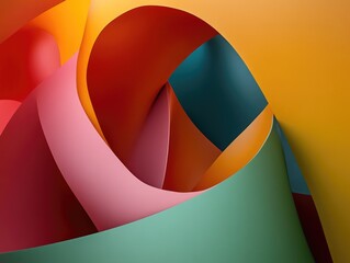 Vibrant Abstract Art Print with Colorful Swirls