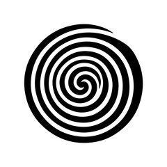 Black abstract swirl or spiral element  icon 