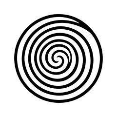 Naklejka premium Black abstract swirl or spiral element icon 