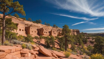 Cliff Dwellings of Mesa Verde at Dawn