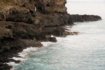 Deep Cliffs at Akaroa Head Scenic Reserve Coast - Stunning Coastal Landscape