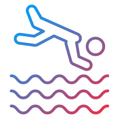 Cliff Diving icon style