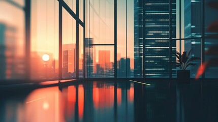 Business Finance Background With Blurred Office Setting And Bright Natural Light Stock Market And Real Estate Investment Initiating Business Planning In A New Era