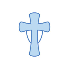 Obraz premium Cross vector icon