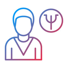 Fototapeta premium Psychologist Male icon style