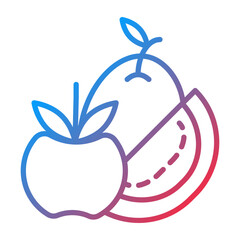Fruits icon style