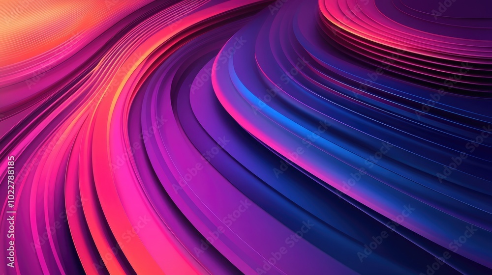 Poster colorful oval laser stripes create artistic expressions suitable for wallpaper smartphone screens an