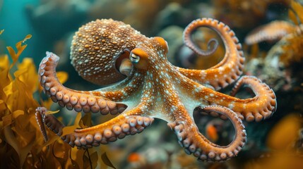 Close-up of an Octopus in its Natural Habitat