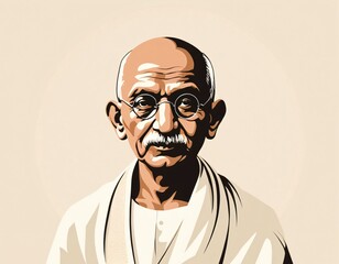 Gandhi Jayanti holiday celebration in India on the 2nd of October Social Media Post Template Banner