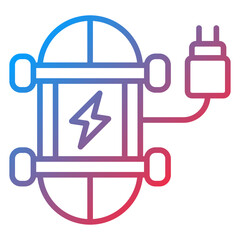 Electric Skateboard icon style