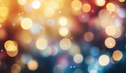 Fototapeta premium Abstract Colorful Bokeh Light Effect Background with Soft Glowing Circles