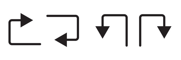  go straight this way one way only u turn left and right arrow direction sign, vector illustration isolated on a white background