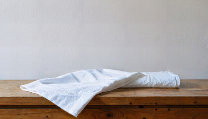 Drap en dentelle sur une table en bois