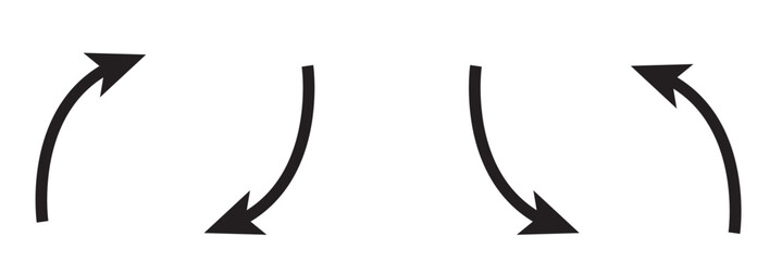 u turn arrow symbol icon set, go straight this way one way only u turn left and right arrow vector
