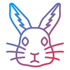 Rabbit Face icon style