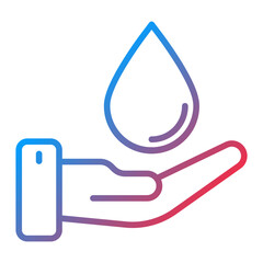 Water Scarcity icon style