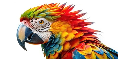Obraz premium Stunning Isolated Cockatoo with Vibrant Plumage Against a Clean White Background for Nature Lovers