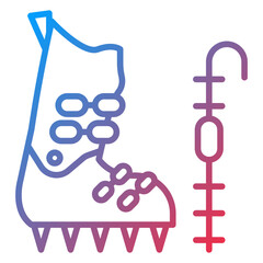 Ice Climbing icon style