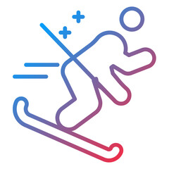 Skier Male icon style