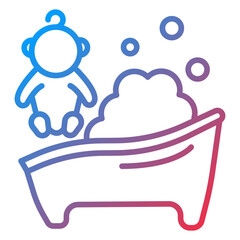 Baby Shower icon style