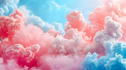 Fototapeta premium Colorful cotton candy in soft pastel color background