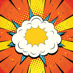 Red Comic Book Explosion Background Design