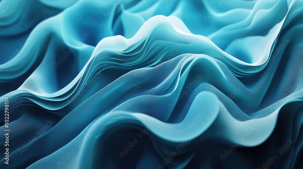 Aufkleber Abstract fantasy background featuring a textured blue gradient 3D background design elements enhance visual depth and interest