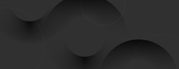 black abstract background with circle shapes composition