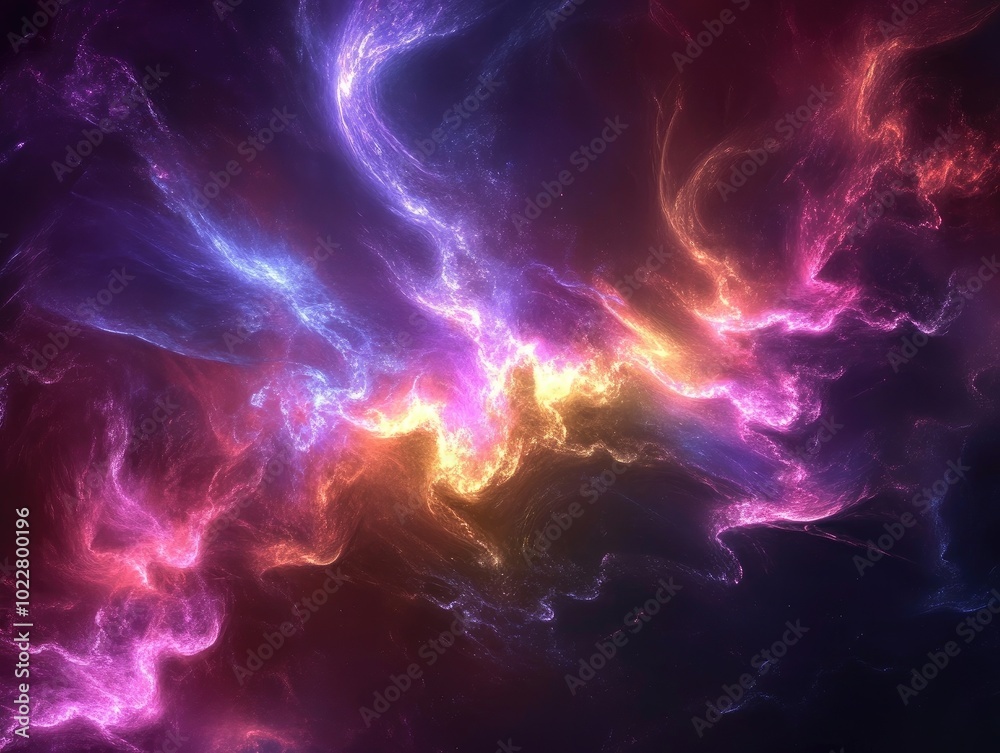 Poster Abstract glowing fantasy background with textured elements perfect for artistic designs