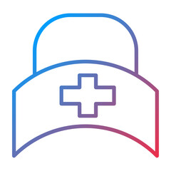 Obraz premium Nurses Hat icon style