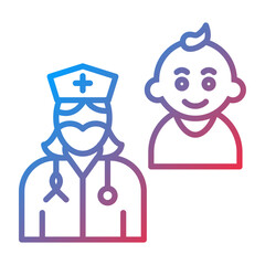 Pediatric Nurse icon style