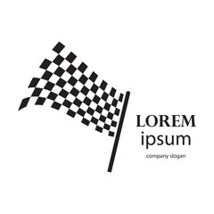 Fototapeta premium image of a racing flag flying