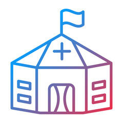 Hospital Tent icon style