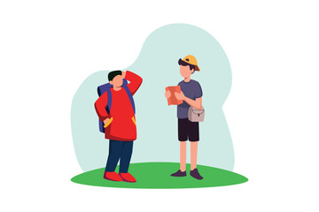 Weekend Activity Flat Design Illustration