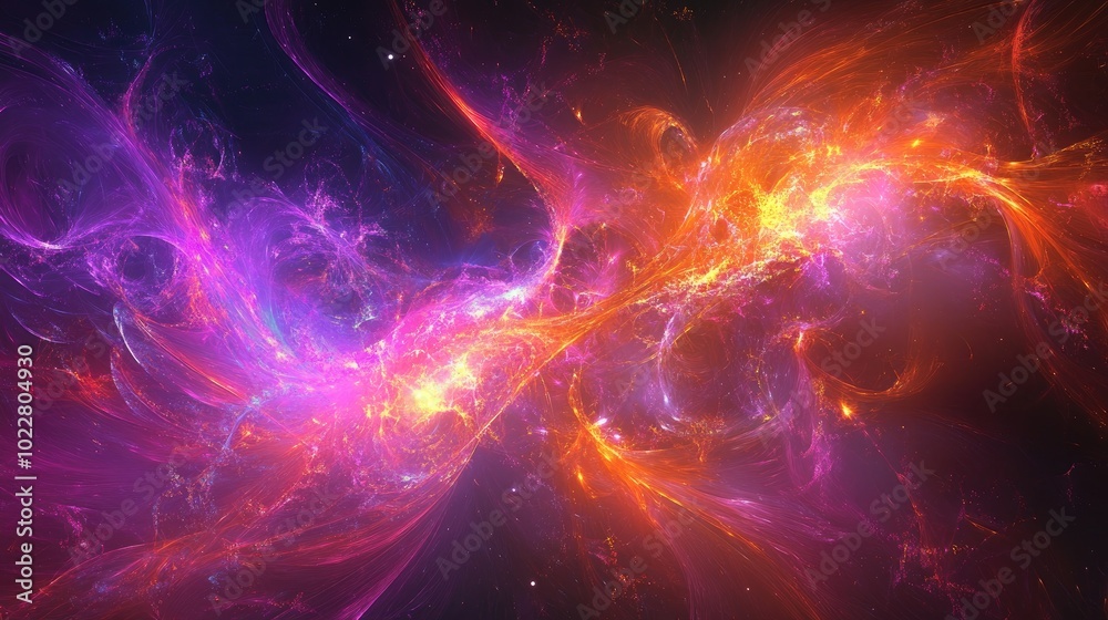 Poster abstract fractal fantasy design backdrop
