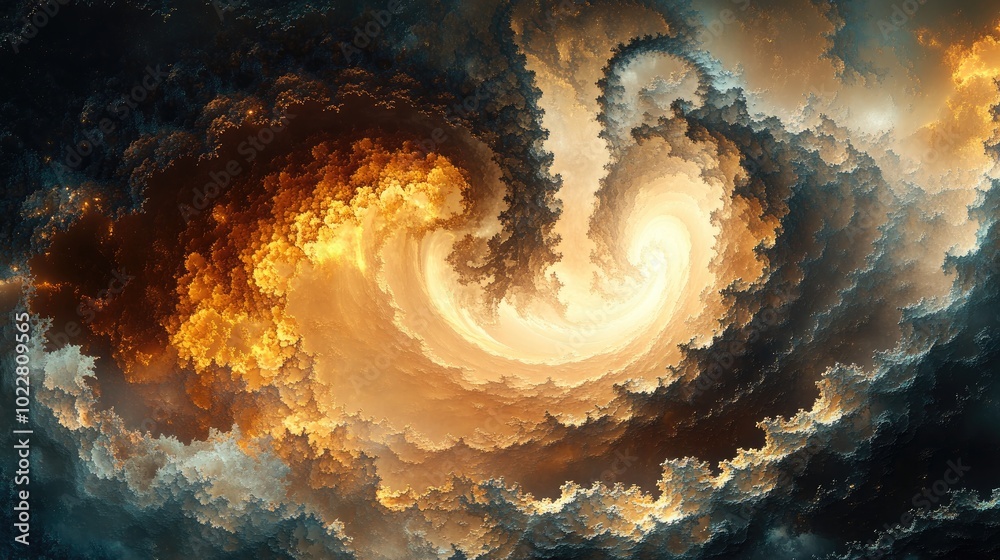 Poster abstract digital fractal artwork with a fantasy theme