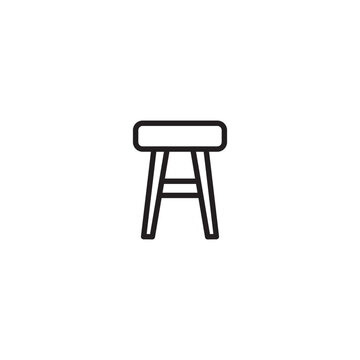 recommend clip art: Stool icon. Seat symbol. Furniture graphic. Simple stool icon. Simple line art stool.