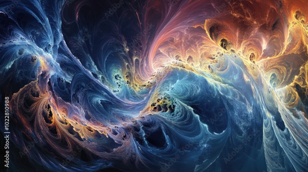 Poster abstract fractal fantasy design backdrop