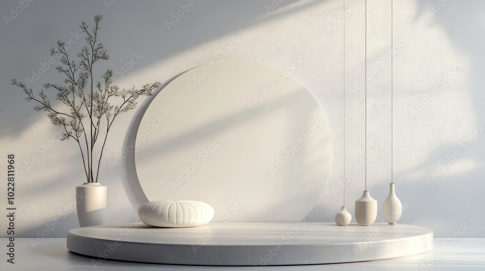 Poster 3d podium display for product mockup background