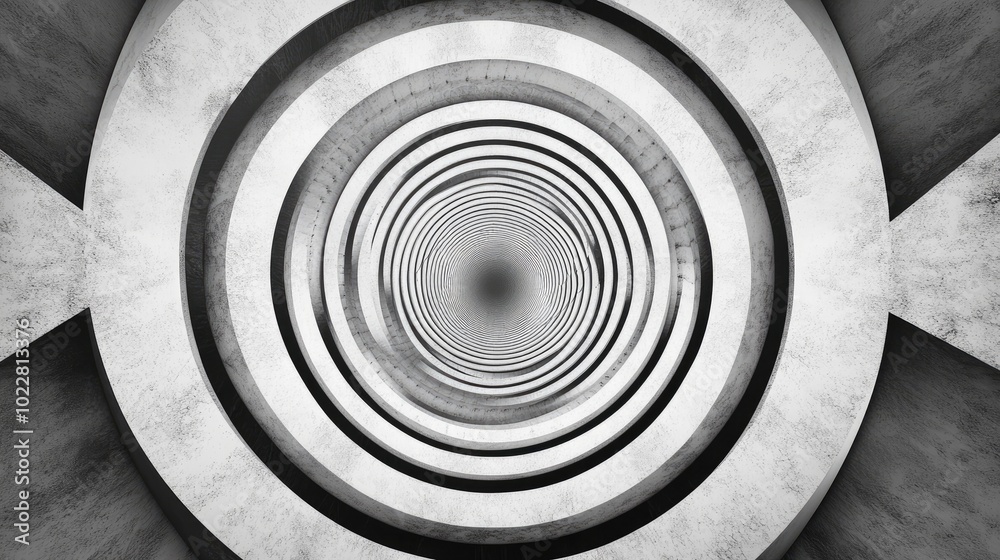 Aufkleber Abstract radial geometric element featuring concentric patterns