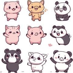 Cute Cartoon Animal Characters