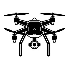 Vector drone icon black symbol. silhouette vector illustration