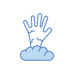 Zombie Hand vector icon
