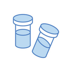 Halloween Test Tubes vector icon