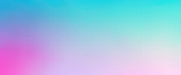 Vibrant soft Cyan, blue and pink hues grainy gradient background