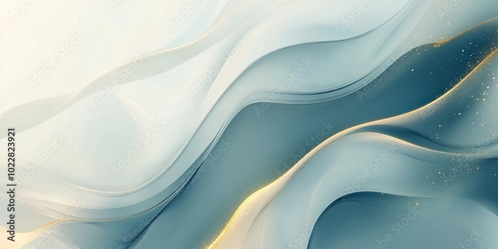 Poster abstract waves in soft colors create a calming visual experience. this is a smooth, elegant design f