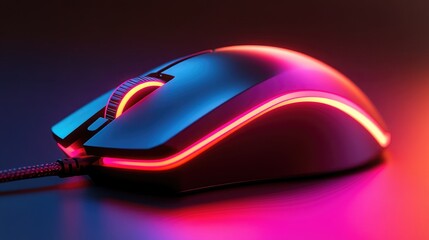 Modern Gaming Mouse with RGB Lighting Effects